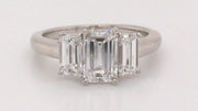 Video of rotating ring with diamonds on white background