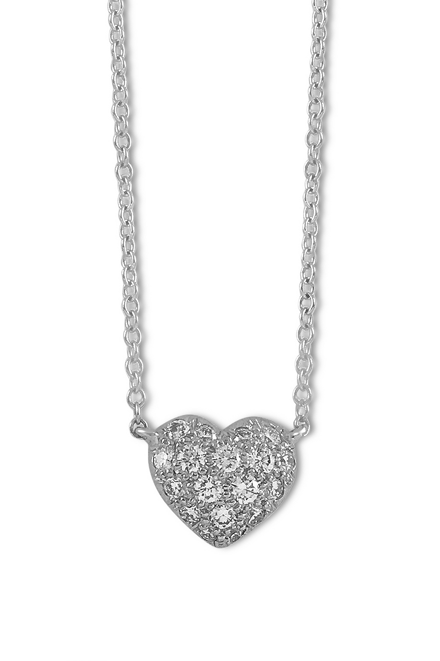【Monday Edition】24SS LOVELY HEART KNOT NECKLACE Pavé Heart Diamond Necklace – Suna Bros.